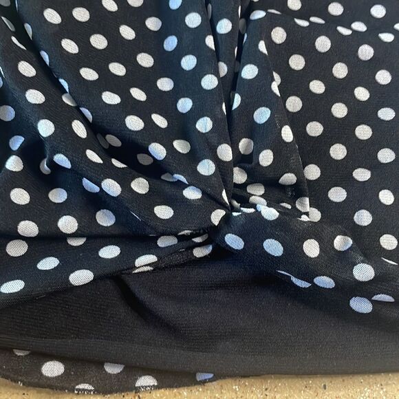 Venezia black white polka dot mesh tank top - Picture 4 of 12